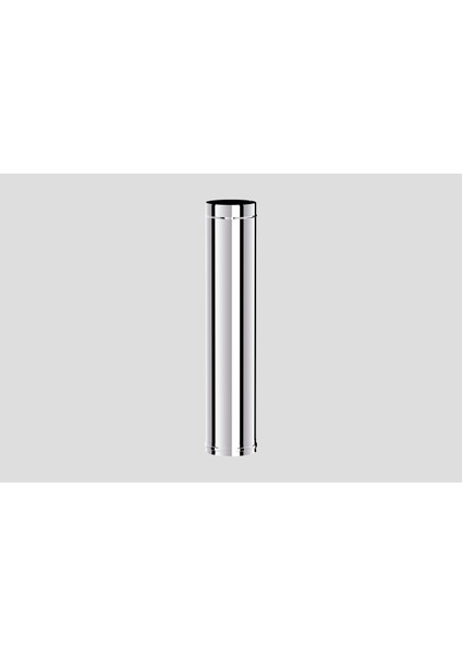 / PELET SOBA BORUSU / BOY: 100-91 CM / ÇAP: 8 CM / KROM RENK / 304 KROM / CONTALI