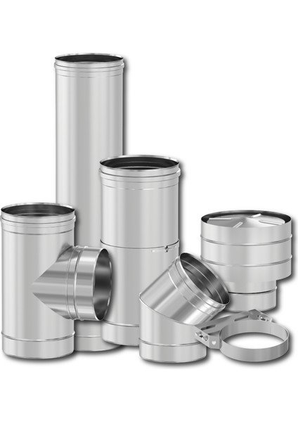 / PELET SOBA BORUSU / BOY: 100-91 CM / ÇAP: 8 CM / KROM RENK / 304 KROM / CONTALI fiyatları