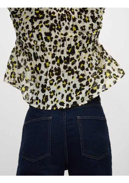 Büzgü Detaylı Bağlamalı Bluz