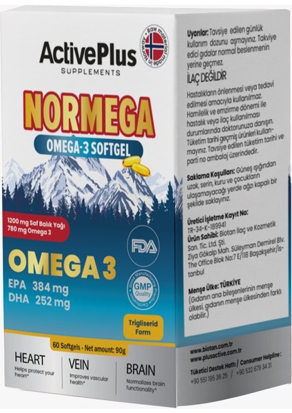 Normega Omega-3 60 Kpasül