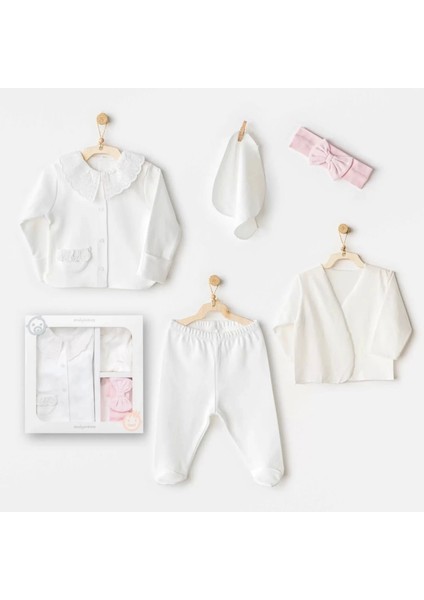 Cuddly Bunny Bear 5'li Hastane Çıkışı Ecru Pink