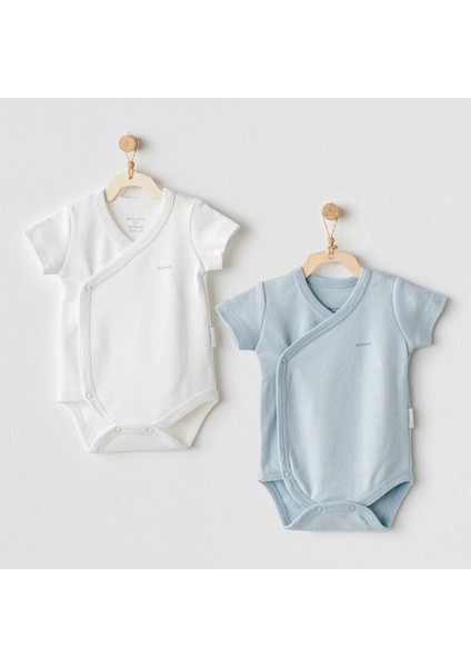 AC25643 Cuddly Bunny Bear 2'li Zıbın Body Ekru Mavi