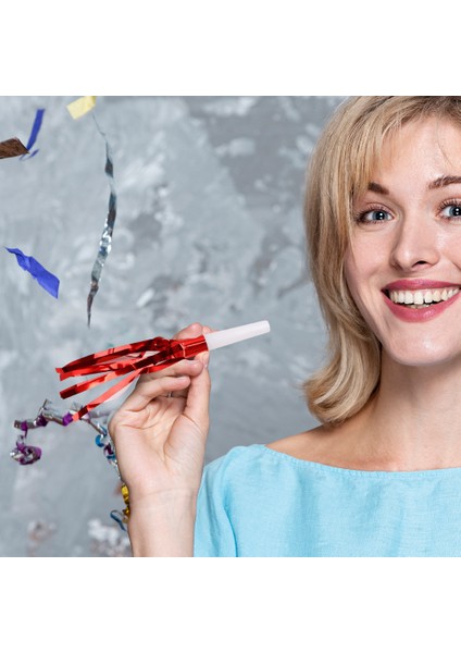 Püsküllü Borazan Düdük 6lı Karışık Renkli