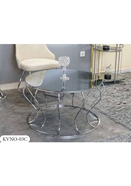 Mim Gümüş Kavanoz Orta Sehpa