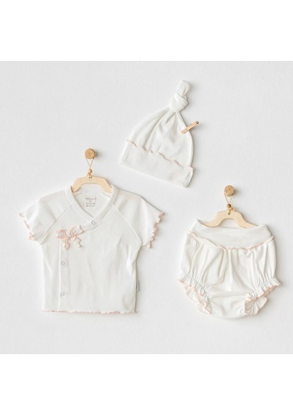 3'lü Basic Bebe Takım Ekru