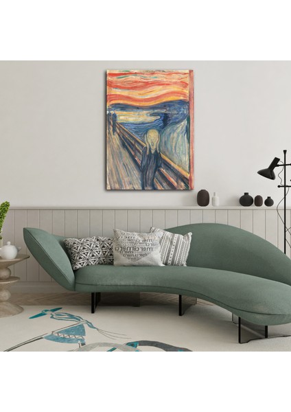 Çığlık Tablosu – Edvard Munch Sanat Eseri, Kanvas Duvar Dekoru, Modern Ev ve Ofis Için Dekoratif Tablo