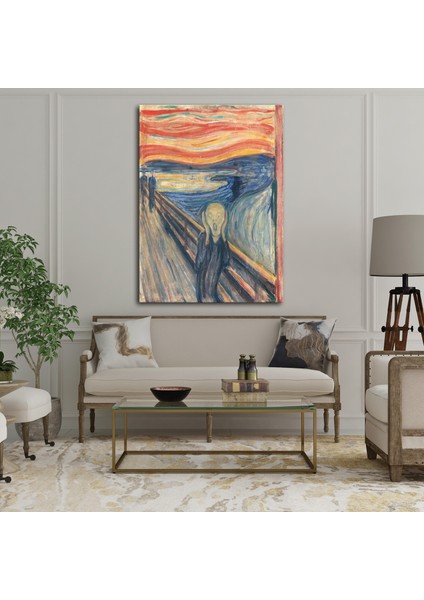 Çığlık Tablosu – Edvard Munch Sanat Eseri, Kanvas Duvar Dekoru, Modern Ev ve Ofis Için Dekoratif Tablo fırsatları