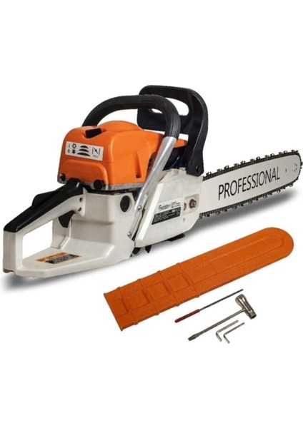 Profesyonel Benzinli Odun Kesme Makınesı Testere Bıçkı 38 Dış 52 cc modelleri