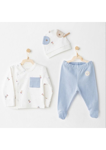 Hat Set Rainbow 3'lü Zıbın Takım Blue