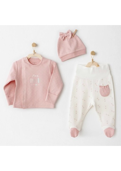 Mon Petit Amour 3'lü Zıbın Takım Pink