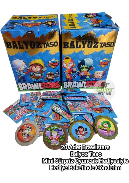 Brawl Stars Balyoz Taso 20 Adet | Mini Sürpriz Oyuncak ve Şeker Hediyeli | Hediye Paketli Oyun Kağıtları fiyatları