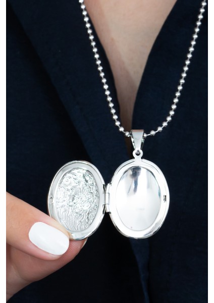 Fotoğraflı Resimlik İçi Açılabilir Kapaklı Oval Kolye Sevgiliye Hediye bbk49 modelleri