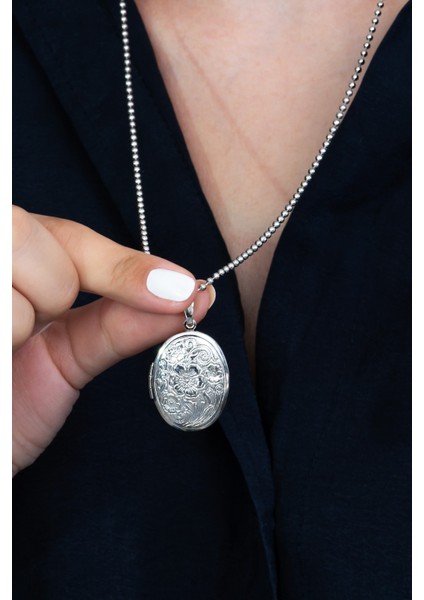 Fotoğraflı Resimlik İçi Açılabilir Kapaklı Oval Kolye Sevgiliye Hediye bbk49 fırsatları