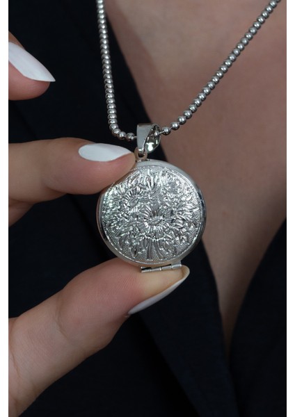 İçi Açılabilir Fotoğraf Konulabilir Resimlik Kapaklı Yuvarlak Kolye bbk50 fırsatları