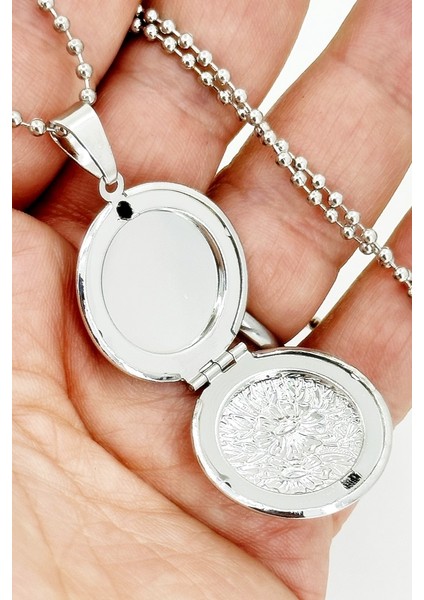 İçi Açılabilir Fotoğraf Konulabilir Resimlik Kapaklı Yuvarlak Kolye bbk50 indirimleri