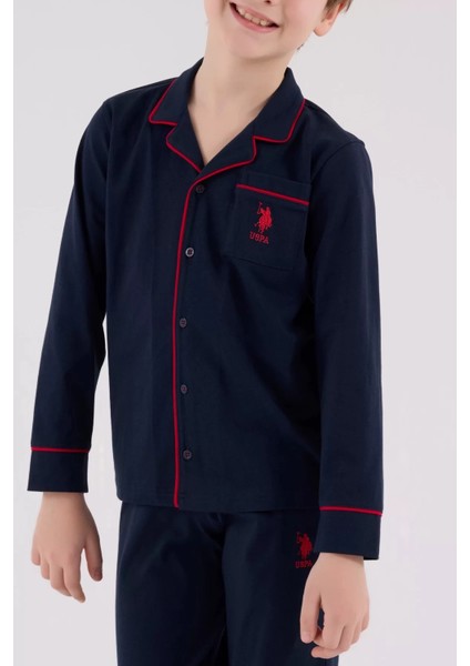 U.s. Polo Assn Gömlek Pijama US2234-4 Lacivert modelleri