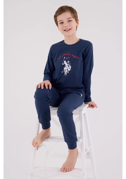 U.s. Polo Assn Uzun Kol Pijama Takım US2233-4 Koyu Indigo fiyatları