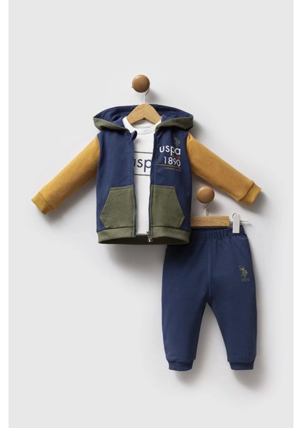 U.s. Polo Assn 3'lü Takım USB2574 Indigo Hardal