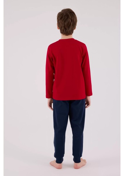 U.s. Polo Assn Uzun Kol Pijama Takım US2233-4 Kırmızı fırsatları