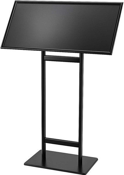 Alüminyum Sac Tabanlı Menü Bilgilendirme ve Yönlendirme Panosu Siyah 3XA3