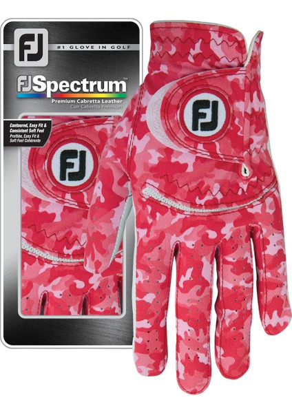 Spectrum Camo Kadın Golf Eldiveni 65800 Kırmızı Sol M