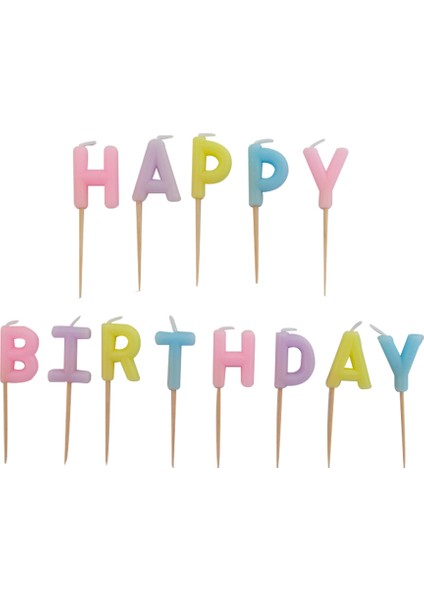 Happy Birthday Set Mum - Makaron Karışık Renk modelleri