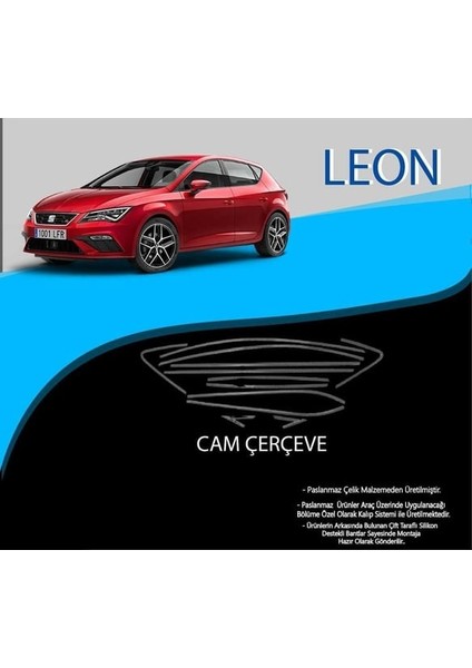Seat Leon Krom Cam Çıtası Tam Tur 12 Parça 2012-2019 Arası