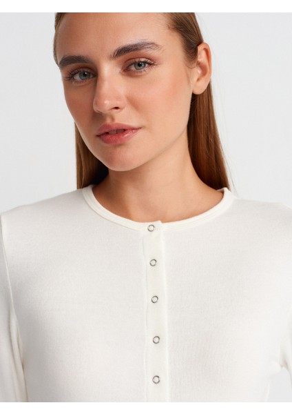 32055 Uzun Kollu Hırka-Ekru modelleri