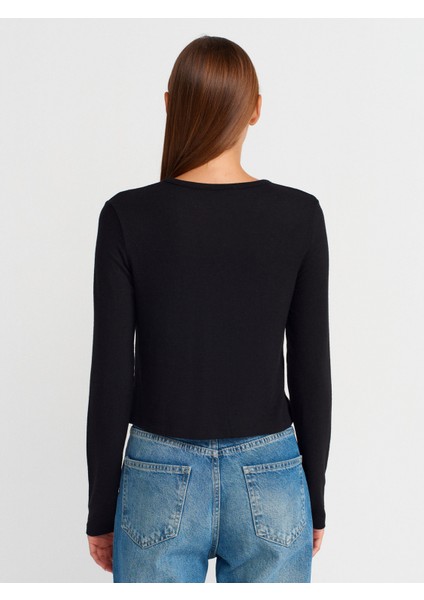 31413 Düğmeli Detaylı Hırka-Siyah fiyatları