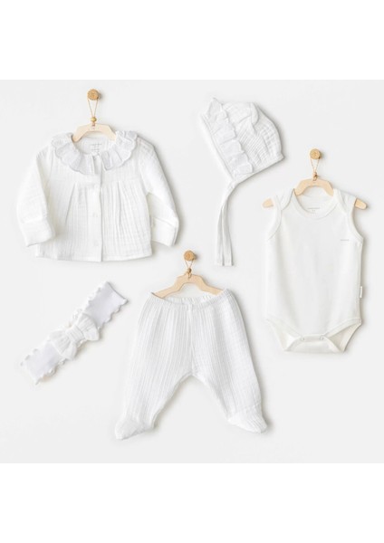 Natural Gift Müslin 5'li Hastane Çıkışı White