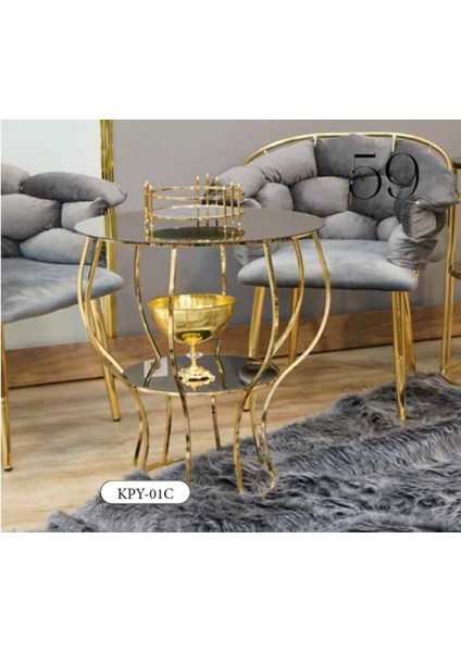 Mim Füme - Gold Kupa Yan Sehpa