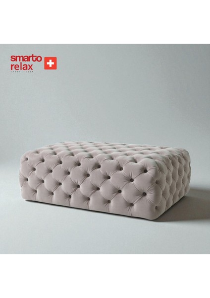 Puf Soglio Ayaksız Kapitoneli Dekoratif 100x100x45 cm(Ekru) fiyatları