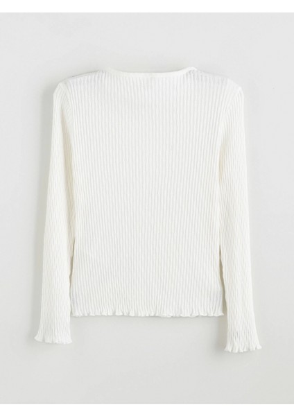 Lcw Kids Ekru Bisiklet Yaka Kız Çocuk Tişört modelleri