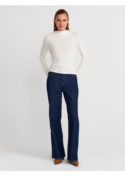 32139 Büzgülü Uzun Kollu Top-Ekru fırsatları