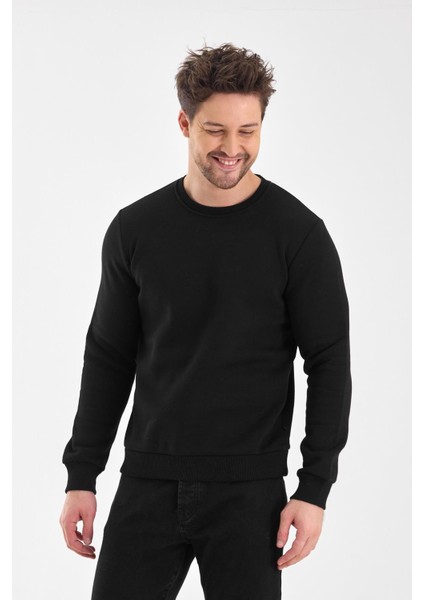 Erkek Şardonlu Sıfır Yaka Sweat modelleri