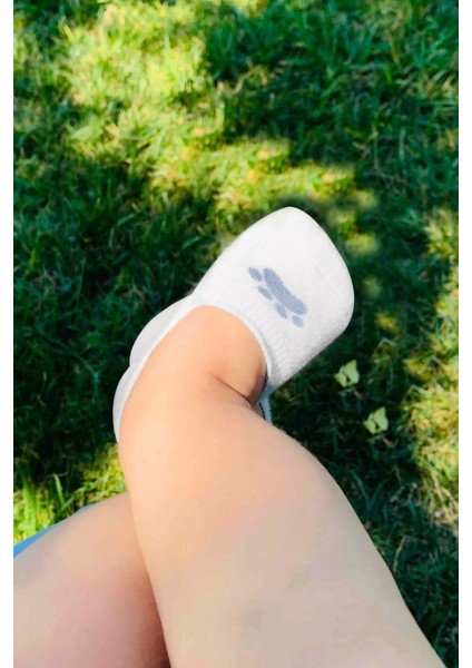 Bistyle 2'li Babet Cute Face Penye Çorap 30103 Mavi-Beyaz indirimleri