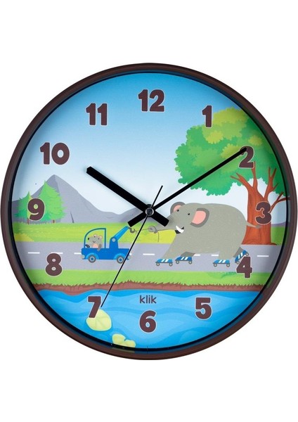 Slim Fil Çocuk Odası Duvar Saati