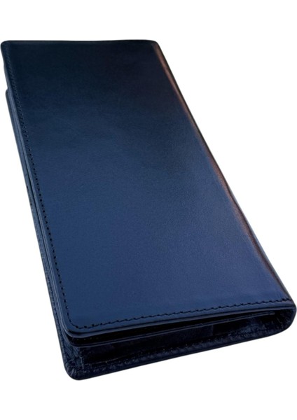 Tobiko Mihra Siyah Hakiki Deri Hem Telefonluk Hem Mıknatıslı Cüzdan