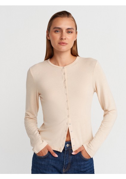 32055 Uzun Kollu Hırka-Taş