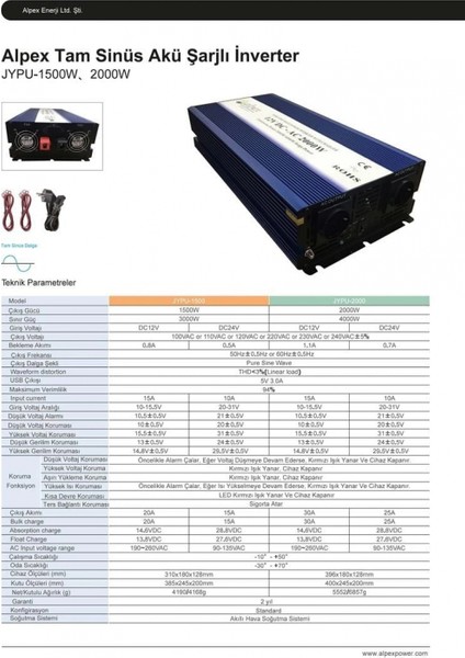 1500 Watt 12 Volt Ups (Şebeke Şarjlı) Tam Sinüs Inverter fırsatları