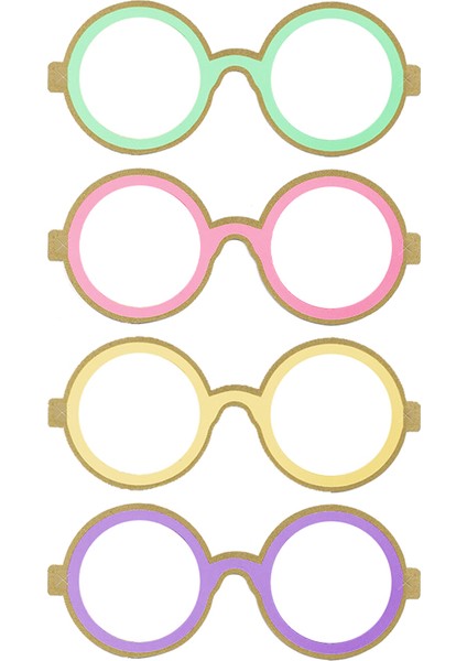 Karton Parti GÖZLÜK12LI - Makaron Renkler