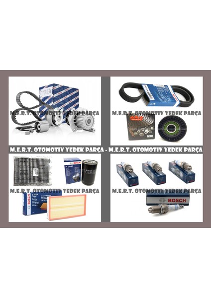 Vw Golf 4 1.6 8V Akl Bosch Komple Bakım Seti Triger Buji Filtre