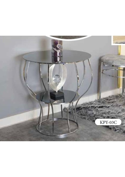 Mim Füme - Gümüş Kupa Yan Sehpa