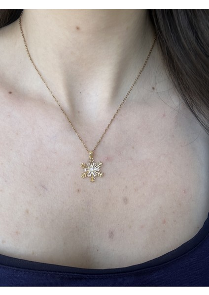 Gold Kar Tanesi Kolye