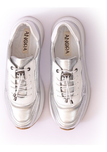 Hakiki Deri Kadın Sneaker Ayakkabı 25KHMS383 fırsatları