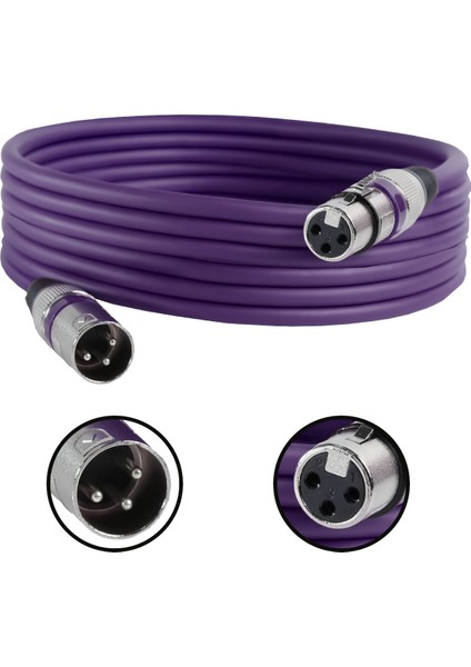 MXL-5M-PRP Kaliteli XLR TO XLR 5 mt. Mikrofon Kablosu