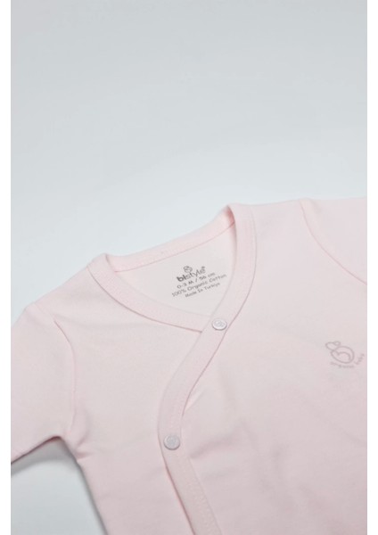 Bistyle Organik Natural Basic Style Kruvaze Uzun Kol Body BS17102 Pembe fiyatları