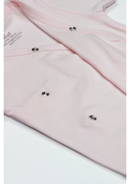 Bistyle Organik Natural Basic Style Kruvaze Uzun Kol Body BS17102 Pembe fırsatları