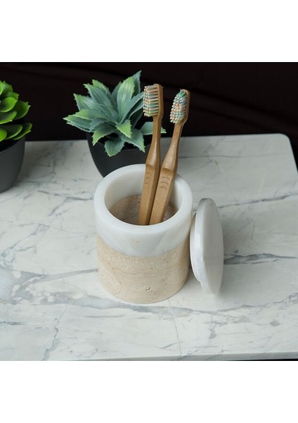 Bicolore Kapaklı Mermer Kutu