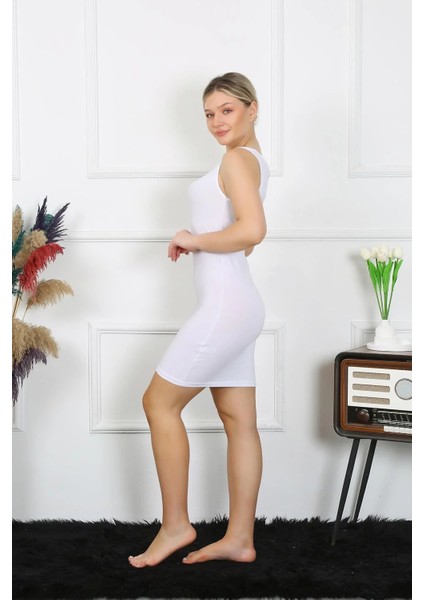 Moda Bayan Kalın Askılı Tunik Body Beyaz fırsatları